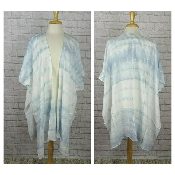 Steve Madden Tie-Dye Cover-Up Kimono Beach Swim Caftan OS NWT - Picture 3 of 8